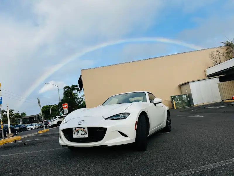Car Under Rainbow